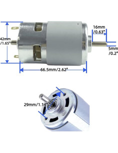 Motor DC 775 12V-24V 80W 10000-20000RPM CONQUERALL 2