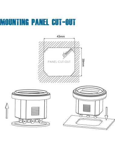 Contador Digital de Horas HonorMeet AC 86V-230V para Mantenimiento