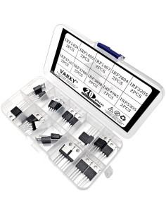 Kit de Transistores MOSFET TO-220 VANXY 20 Pcs IRF1404-IRF5305 2