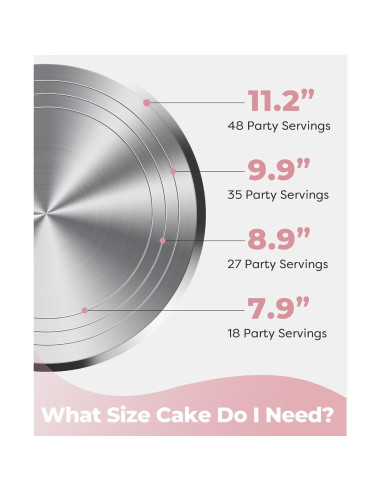 Soporte Giratorio Kootek 30 cm Antideslizante para Pasteles