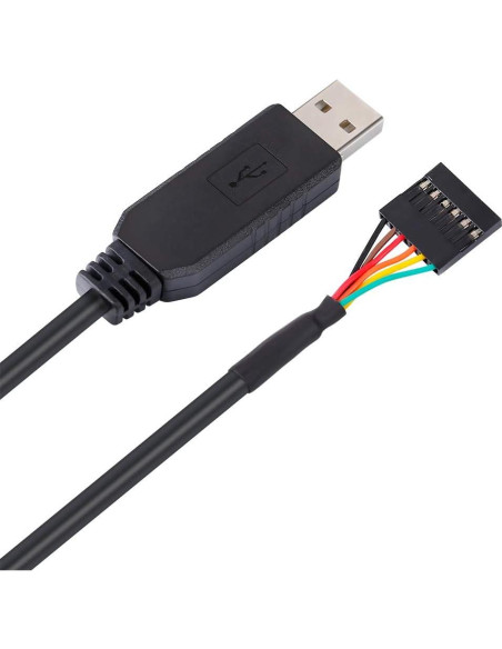 Cable Adaptador USB a TTL DTech 1.83m 5V 6 Pines FT232RL