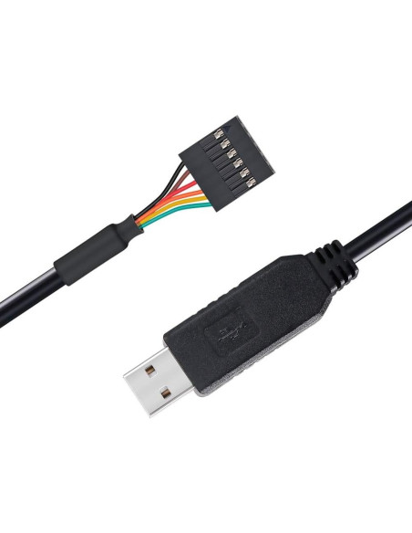 Cable Adaptador USB a TTL DTech 1.83m 5V 6 Pines FT232RL