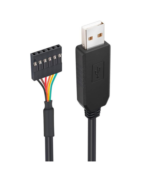 Cable Adaptador USB a TTL DTech 1.83m 5V 6 Pines FT232RL