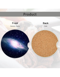 Posavasos Cerámicos Elightvap Estrellas Galaxia Rosa 6.6cm 2