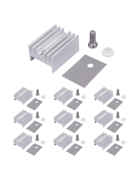 10 Disipadores de Calor Aluminio TO-220 WayinTop + Kits