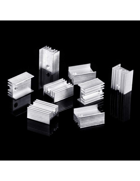 10 Disipadores de Calor Aluminio TO-220 WayinTop + Kits