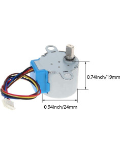 Motor Paso a Paso Reductor Fielect DC 5V 24BYJ48 24mm 2