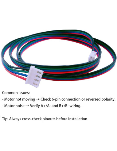 Cables de Motor Paso a Paso TIEXYE 4Pcs 1M 4Pin a 6Pin
