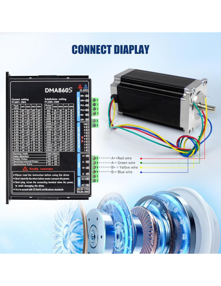 Controlador de Motor Paso a Paso CNCTOPBAOS DMA860S 2.2A-8.2A