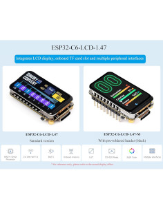 Placa de Desarrollo ESP32-C6 con Pantalla LCD 3.73 cm 2