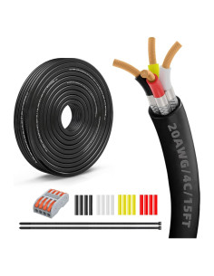 Cable Blindado 20AWG 4 Conductor Cobre Puro 4.57m Mingtong