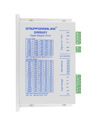 Kit CNC Motor Paso Nema 34 4.8Nm 6.0A y Controlador DM860Y