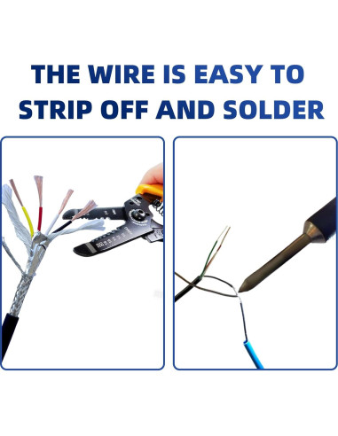 Cable Blindado 20AWG 4 Conductor Cobre Puro 4.57m Mingtong