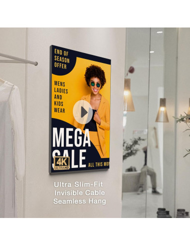 Pantalla LCD 43" Canlarriz 4K UHD 500nits Montaje Pared