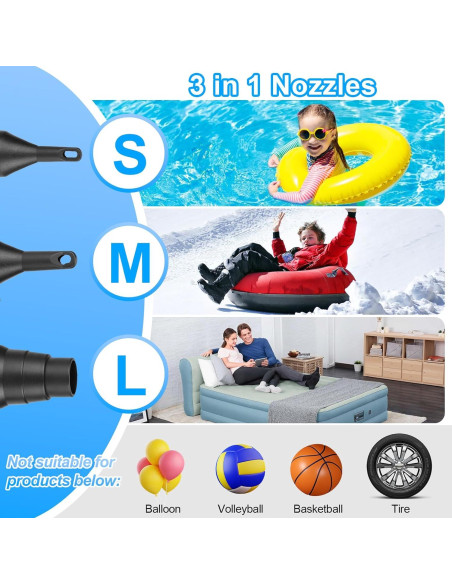 Bomba de aire recargable AGPTEK 4000mAh inflador portátil