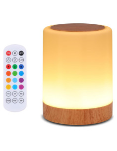 Lámpara de Mesa Táctil OORUN F8, 13 Colores RGB, Recargable