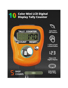 Contador Electrónico de Dedos KTRIO 10 Colores Clicker Digital 2