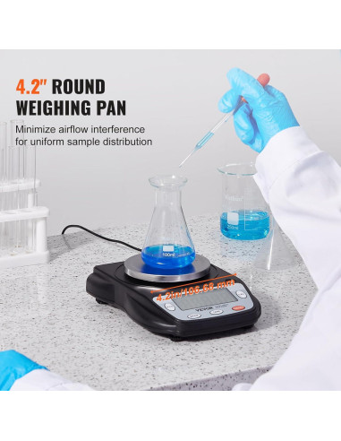 Balanza Analítica VEVOR 600g x 0.01g Pantalla LCD