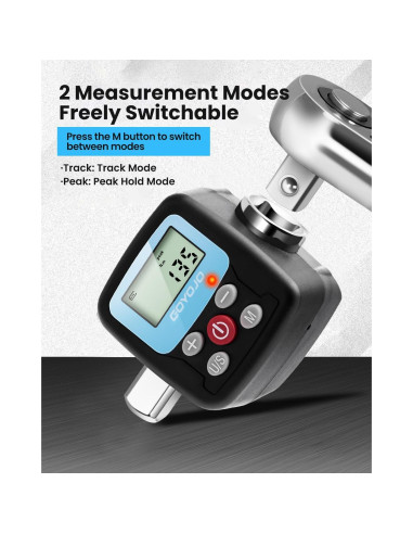 Adaptador de Llave de Torque Digital GOYOJO 0.9-30Nm LCD