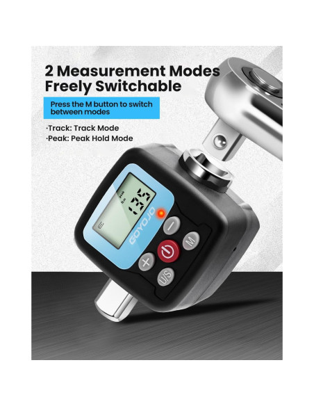 Adaptador de Llave de Torque Digital GOYOJO 0.9-30Nm LCD