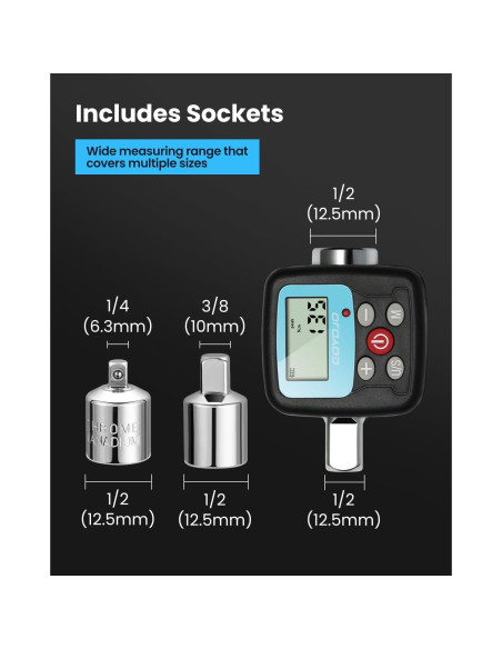 Adaptador de Llave de Torque Digital GOYOJO 0.9-30Nm LCD