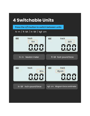 Adaptador de Llave de Torque Digital GOYOJO 0.9-30Nm LCD