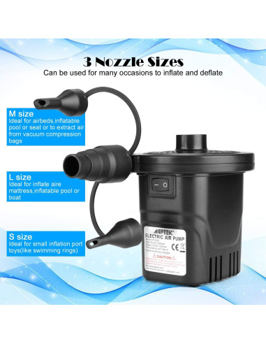 Bomba de aire recargable AGPTEK 4000mAh inflador portátil