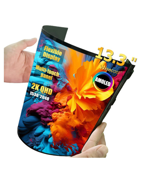 Pantalla Flexible OLED 13.3" Wisecoco 2K Táctil Capacitiva