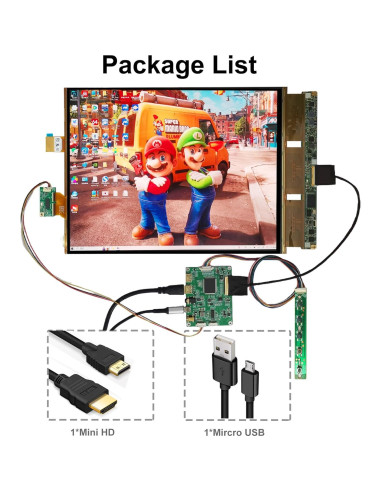 Pantalla Flexible OLED 13.3" Wisecoco 2K Táctil Capacitiva