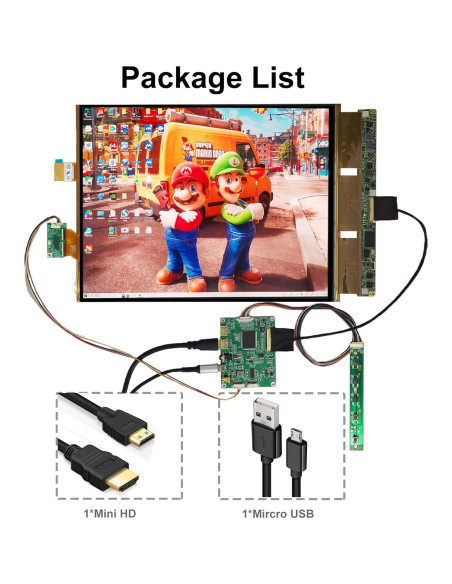 Pantalla Flexible OLED 13.3" Wisecoco 2K Táctil Capacitiva