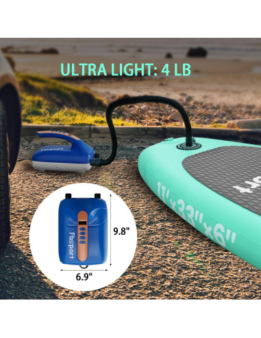 FBSPORT Bomba Eléctrica 20PSI para Paddleboard y Colchonetas