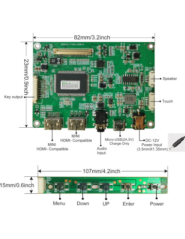 Pantalla Flexible OLED 13.3" Wisecoco 2K Táctil Capacitiva