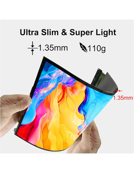 Pantalla Flexible OLED 13.3" Wisecoco 2K Táctil Capacitiva