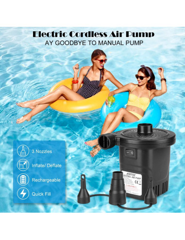 Bomba de aire recargable AGPTEK 4000mAh inflador portátil