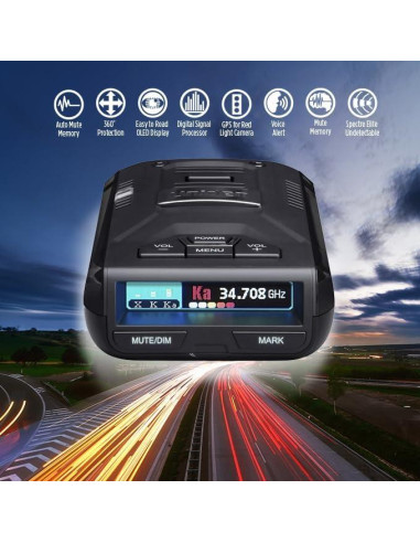 Detector de Radar Uniden R3 con GPS y Alertas de Voz
