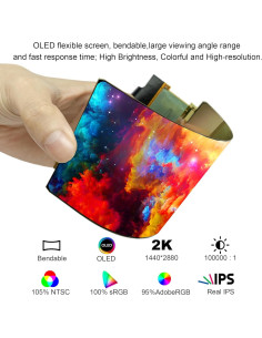 Pantalla OLED Flexible 6" Wisecoco 2K 1440x2880 HDMI 2