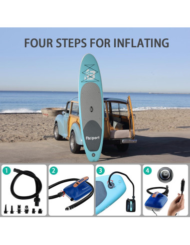 FBSPORT Bomba Eléctrica 20PSI para Paddleboard y Colchonetas