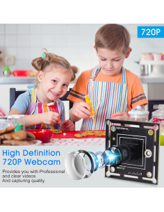 Cámara USB ELP 720p Mini 120 HD para PC con Cable 1m 2