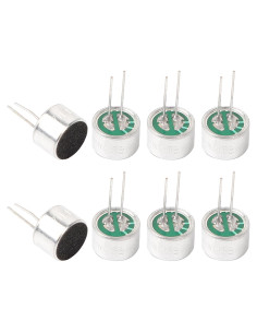 Micrófono de Condensador Electret uxcell 8 Pcs 85dB 10x7mm
