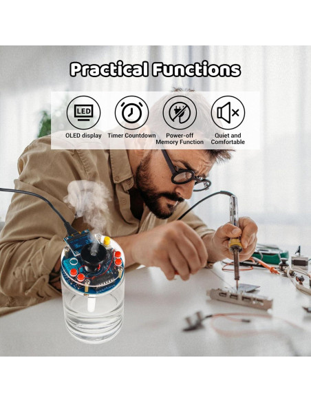 Kit de Soldadura Humidificador USB IS con Pantalla OLED y Temporizador