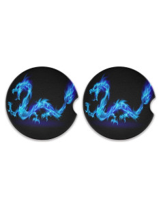 Coaster de Coche AUUXVA 2 Piezas Cerámico Absorbente 6.5cm