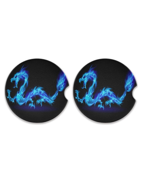 Coaster de Coche AUUXVA 2 Piezas Cerámico Absorbente 6.5cm