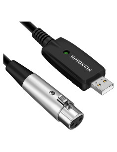 Cable XLR a USB HOSONGIN 2 Metros con DAC para Micrófonos