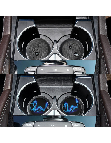 Coaster de Coche AUUXVA 2 Piezas Cerámico Absorbente 6.5cm