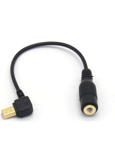 Cable Adaptador de Micrófono GuangMaoBo Mini USB a 3.5mm para GoPro HERO3/3+/4
