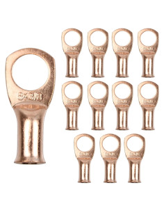 12 Terminales de Cobre para Cables de Batería 8AWG PDETVEO