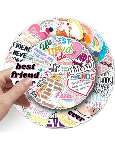 Pegatinas de Amistad Famnaer 50pcs Vinilo Resistentes al Agua
