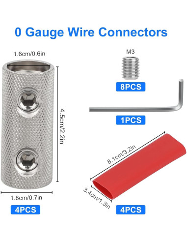 Conectores de Empalme de Cable 0 Gauge Linkstyle - 4 Piezas