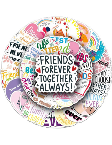 Pegatinas de Amistad Famnaer 50pcs Vinilo Resistentes al Agua