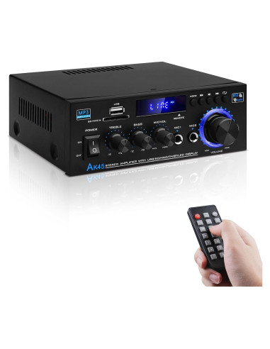 Amplificador de Audio AK45 Bluetooth 5.0 40W x 2 HiFi Estéreo